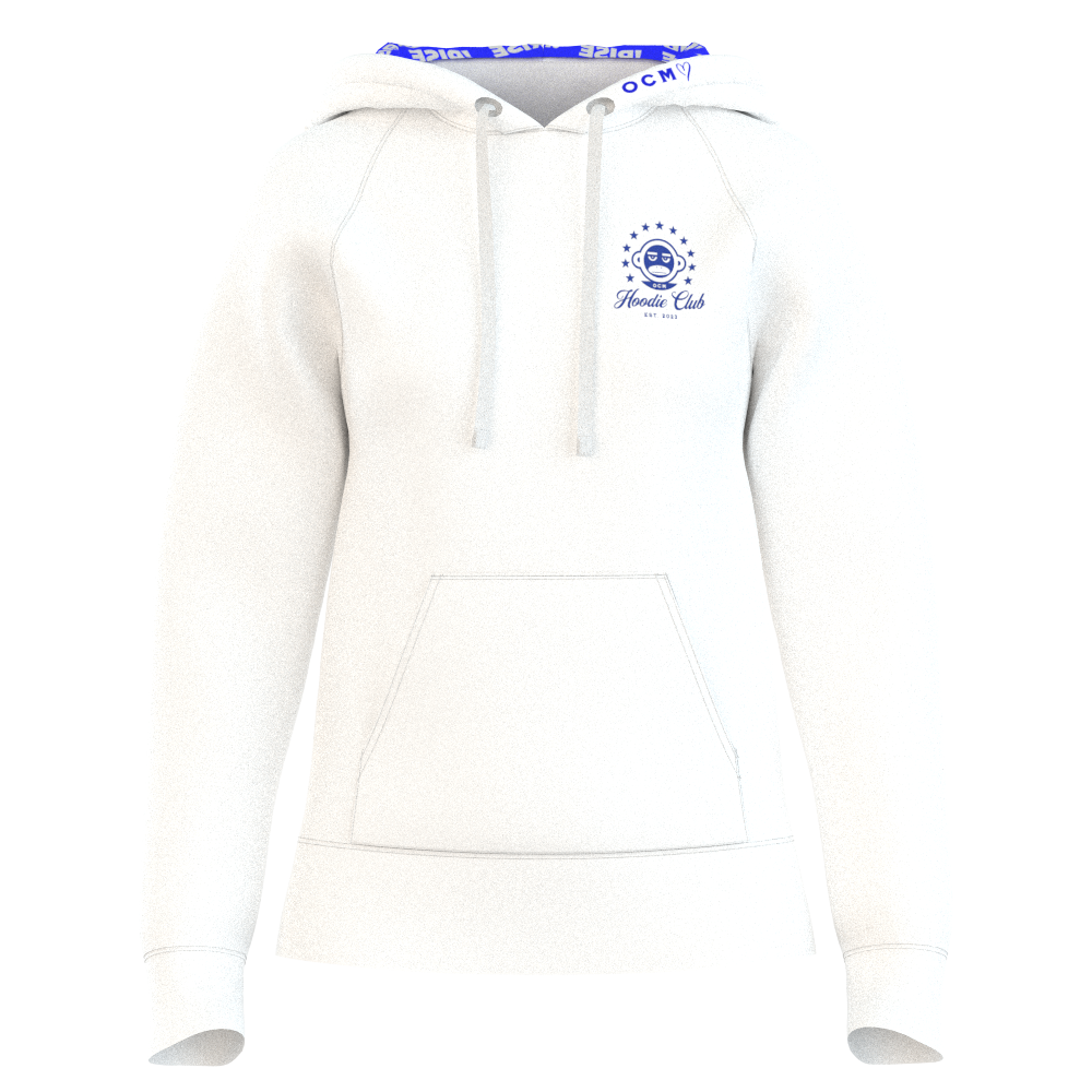 OCM Hooded Pullover - Women's - White & Blue - CA Voting